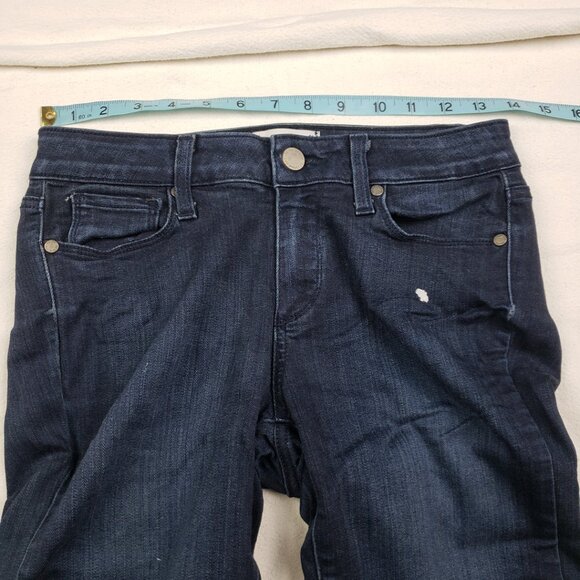 Paige Verdugo Ultra Skinny Jeans Size 27 Dark Wash Straight Leg Stretch Denim - Picture 14 of 16